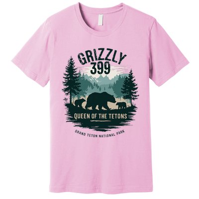 Queen Of The Tetons Grizzly 399 Bear Lovers National Park Premium T-Shirt