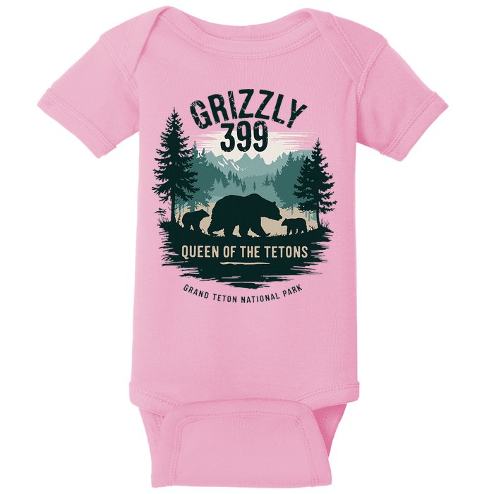 Queen Of The Tetons Grizzly 399 Bear Lovers National Park Baby Bodysuit