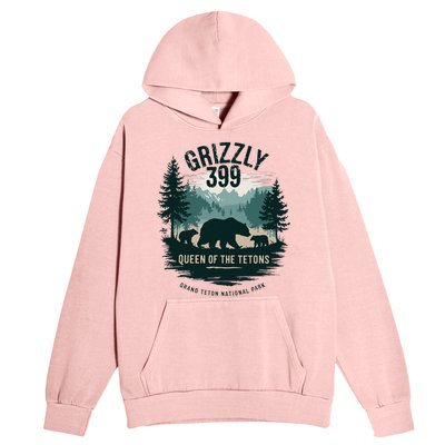 Queen Of The Tetons Grizzly 399 Bear Lovers National Park Urban Pullover Hoodie