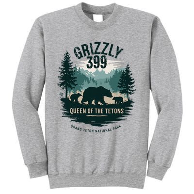 Queen Of The Tetons Grizzly 399 Bear Lovers National Park Sweatshirt