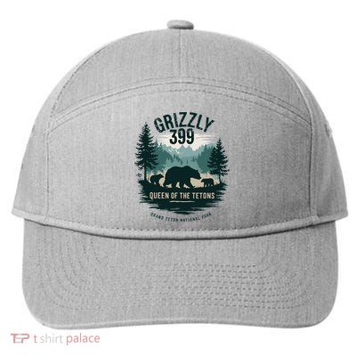 Queen Of The Tetons Grizzly 399 Bear Lovers National Park 7-Panel Snapback Hat