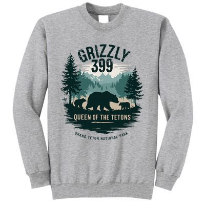 Queen Of The Tetons Grizzly 399 Bear Lovers National Park Tall Sweatshirt