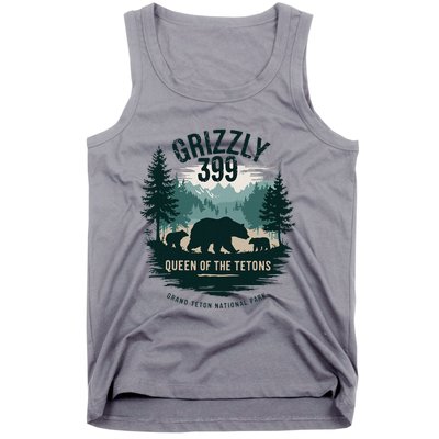 Queen Of The Tetons Grizzly 399 Bear Lovers National Park Tank Top