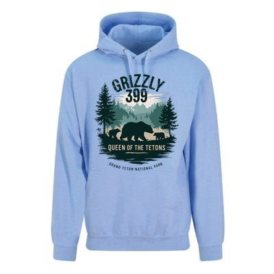 Queen Of The Tetons Grizzly 399 Bear Lovers National Park Unisex Surf Hoodie