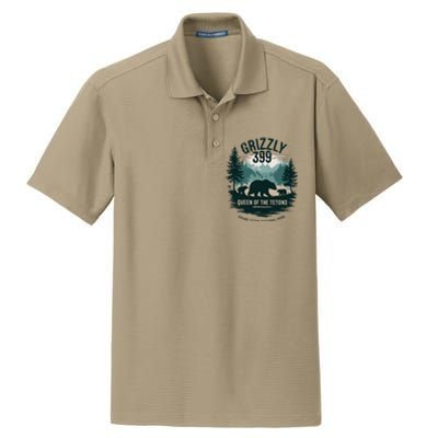 Queen Of The Tetons Grizzly 399 Bear Lovers National Park Dry Zone Grid Polo