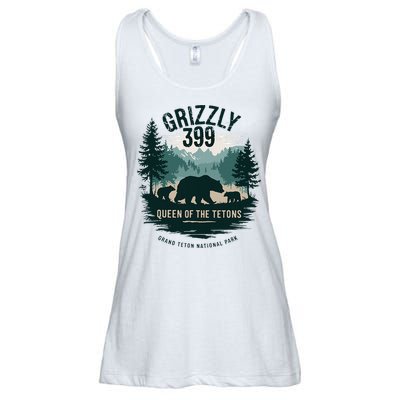 Queen Of The Tetons Grizzly 399 Bear Lovers National Park Ladies Essential Flowy Tank