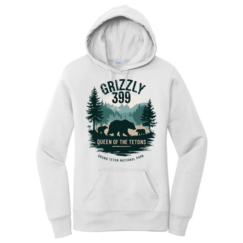 Queen Of The Tetons Grizzly 399 Bear Lovers National Park Women's Pullover Hoodie