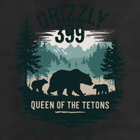 Queen Of The Tetons Grizzly 399 Bear Lovers National Park Adult Drive Performance Visor