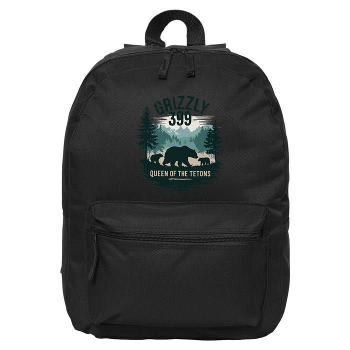 Queen Of The Tetons Grizzly 399 Bear Lovers National Park 16 in Basic Backpack