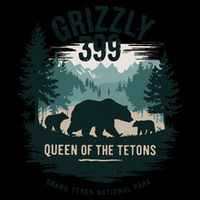 Queen Of The Tetons Grizzly 399 Bear Lovers National Park 16 in Basic Backpack