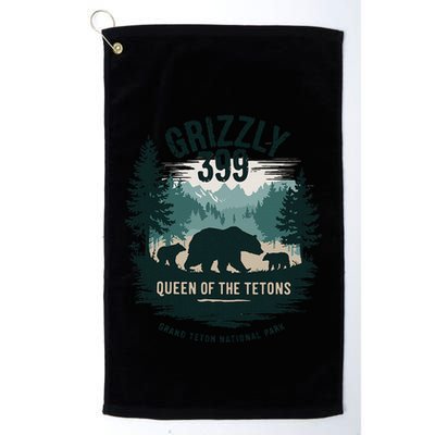 Queen Of The Tetons Grizzly 399 Bear Lovers National Park Golf Towel