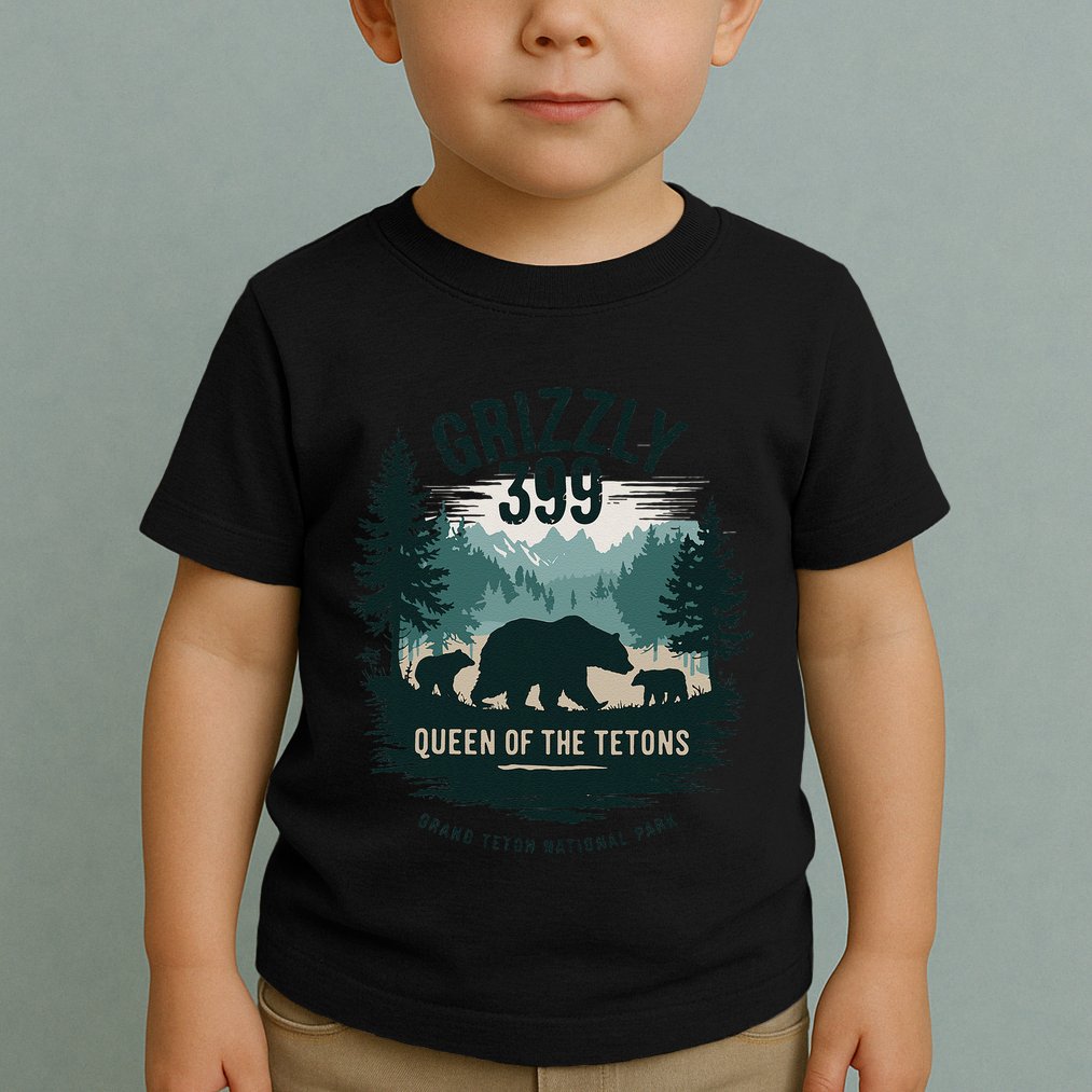 Queen Of The Tetons Grizzly 399 Bear Lovers National Park Toddler T-Shirt