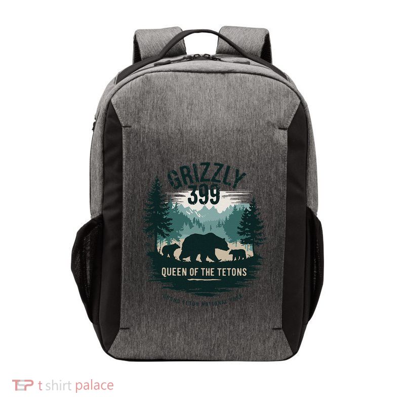 Queen Of The Tetons Grizzly 399 Bear Lovers National Park Vector Backpack
