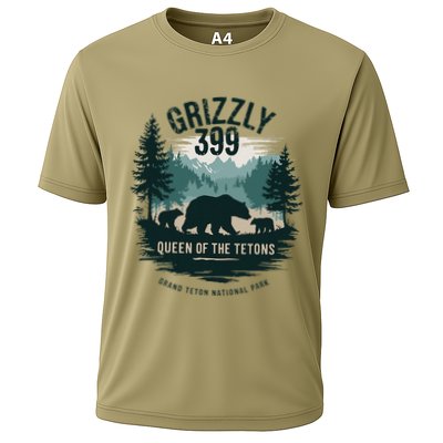 Queen Of The Tetons Grizzly 399 Bear Lovers National Park Performance Shirt
