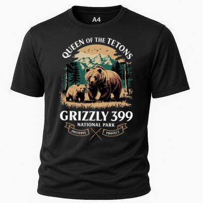 Queen Of The Tetons Grizzly 399 National Park Bear Performance Shirt