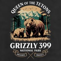 Queen Of The Tetons Grizzly 399 National Park Bear Adult Drive Performance Visor