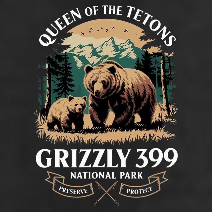 Queen Of The Tetons Grizzly 399 National Park Bear Adult Drive Performance Visor