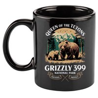 Queen Of The Tetons Grizzly 399 National Park Bear 11oz C Handle Ceramic Mug