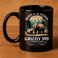 Queen Of The Tetons Grizzly 399 National Park Bear 11oz C Handle Ceramic Mug