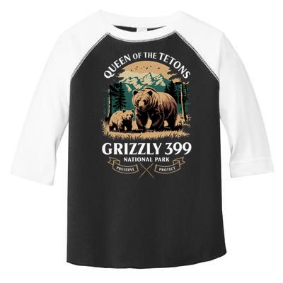 Queen Of The Tetons Grizzly 399 National Park Bear Toddler Fine Jersey T-Shirt