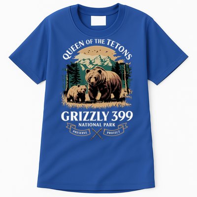 Queen Of The Tetons Grizzly 399 National Park Bear Tall T-Shirt