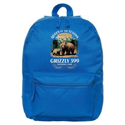 Queen Of The Tetons Grizzly 399 National Park Bear 16 in Basic Backpack