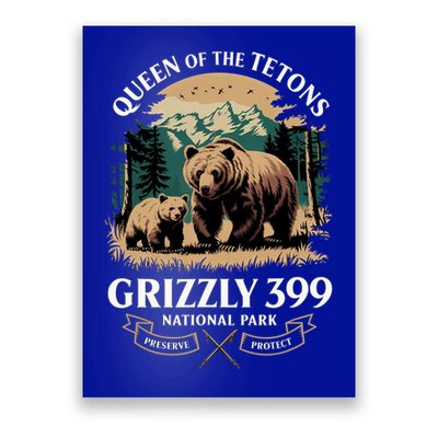 Queen Of The Tetons Grizzly 399 National Park Bear Poster