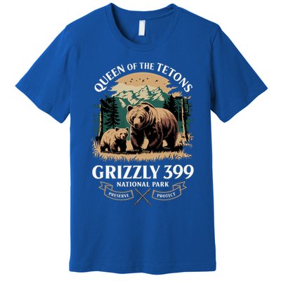 Queen Of The Tetons Grizzly 399 National Park Bear Premium T-Shirt