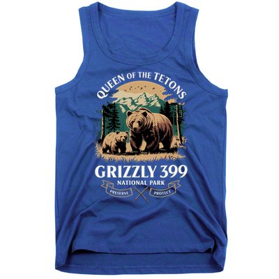 Queen Of The Tetons Grizzly 399 National Park Bear Tank Top