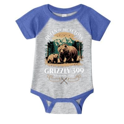 Queen Of The Tetons Grizzly 399 National Park Bear Infant Baby Jersey Bodysuit