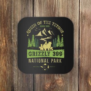 Queen Of The Tetons Grizzly 399 National Park Preserve Coaster