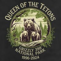 Queen Of The Tetons Grizzly 399 Wildlife Preserve 1996 2024 Cool Comfort Performance Bucket Hat