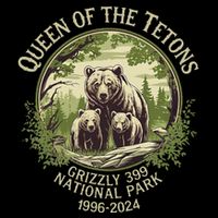 Queen Of The Tetons Grizzly 399 Wildlife Preserve 1996 2024 Drawstring Bag