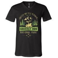 Queen Of The Tetons Grizzly 399 National Park Preserve V-Neck T-Shirt