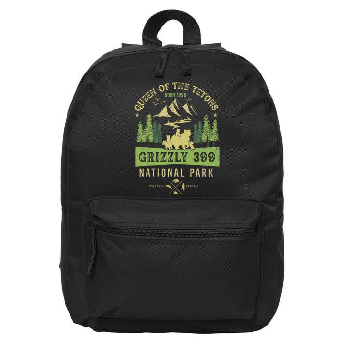 Queen Of The Tetons Grizzly 399 National Park Preserve 16 in Basic Backpack