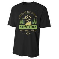 Queen Of The Tetons Grizzly 399 National Park Preserve Performance Sprint T-Shirt