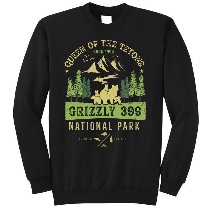 Queen Of The Tetons Grizzly 399 National Park Preserve Tall Sweatshirt