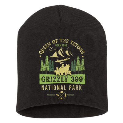 Queen Of The Tetons Grizzly 399 National Park Preserve Short Acrylic Beanie