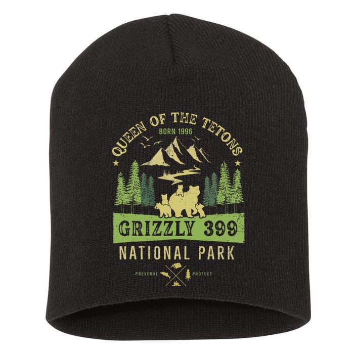 Queen Of The Tetons Grizzly 399 National Park Preserve Short Acrylic Beanie