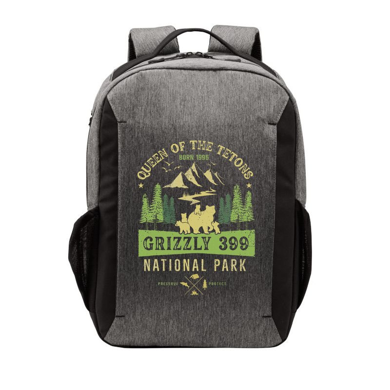 Queen Of The Tetons Grizzly 399 National Park Preserve Vector Backpack