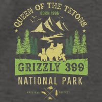 Queen Of The Tetons Grizzly 399 National Park Preserve Vector Backpack