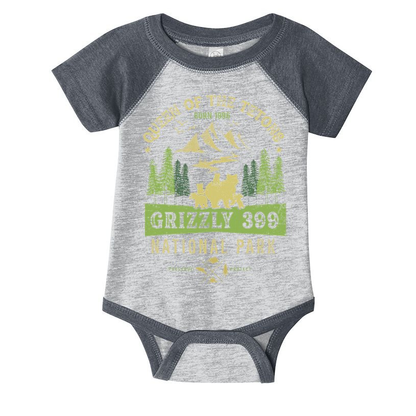 Queen Of The Tetons Grizzly 399 National Park Preserve Infant Baby Jersey Bodysuit