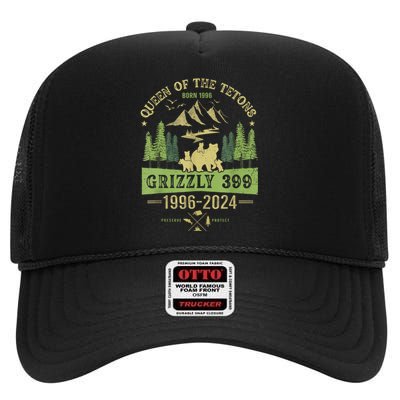 Queen Of The Tetons Grizzly 399 National Park 19962024 High Crown Mesh Back Trucker Hat