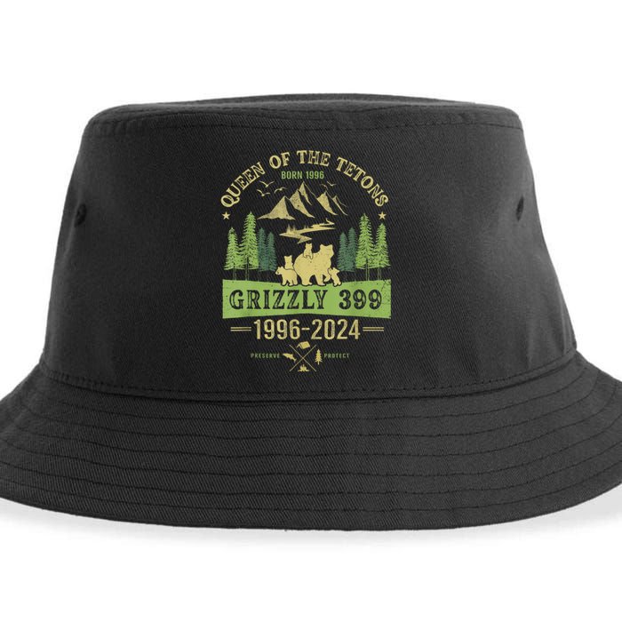 Queen Of The Tetons Grizzly 399 National Park 19962024 Sustainable Bucket Hat