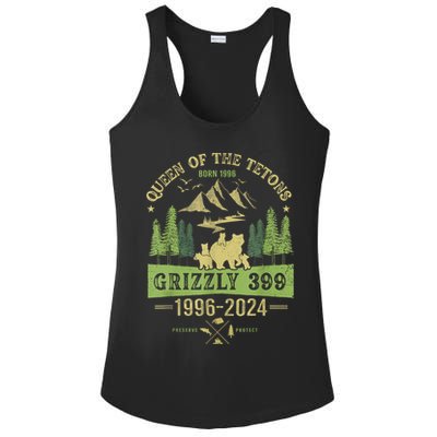 Queen Of The Tetons Grizzly 399 National Park 19962024 Ladies PosiCharge Competitor Racerback Tank