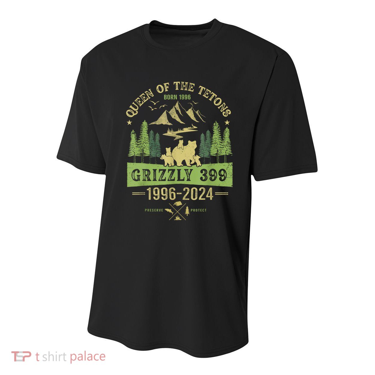 Queen Of The Tetons Grizzly 399 National Park 19962024 Youth Performance Sprint T-Shirt