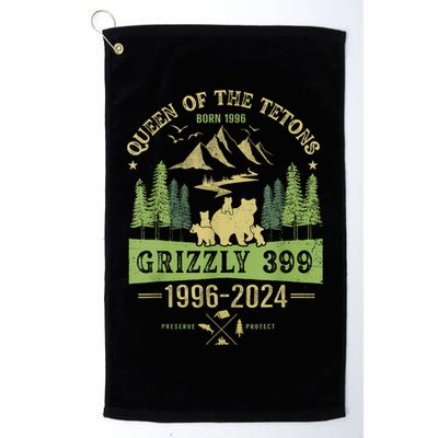 Queen Of The Tetons Grizzly 399 National Park 19962024 Golf Towel