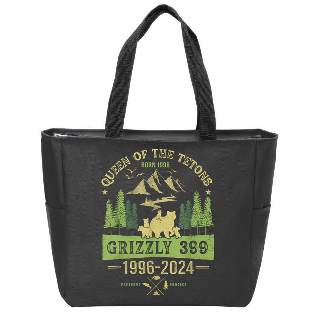 Queen Of The Tetons Grizzly 399 National Park 19962024 Zip Tote Bag