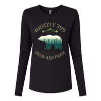 Queen Of The Teton Grizzly 399 Bear Wildlife Forest Preserve Womens Cotton Relaxed Long Sleeve T-Shirt