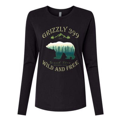 Queen Of The Teton Grizzly 399 Bear Wildlife Forest Preserve Womens Cotton Relaxed Long Sleeve T-Shirt